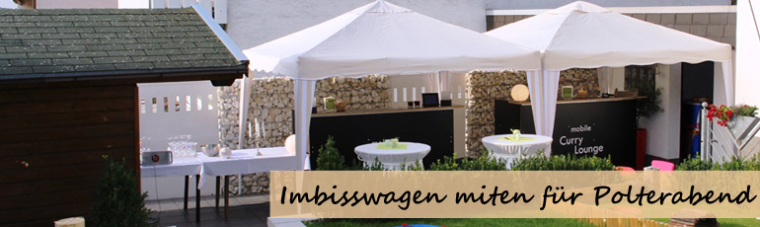 Imbisswagen miten für Polterabend