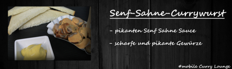 Senf-Sahne-Currywurst